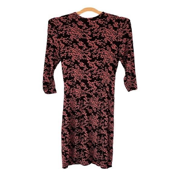 Plenty by Tracy Reese Faux Wrap Dress Size P 3/4 Sleeve Elastic Waist - Picture 3 of 6